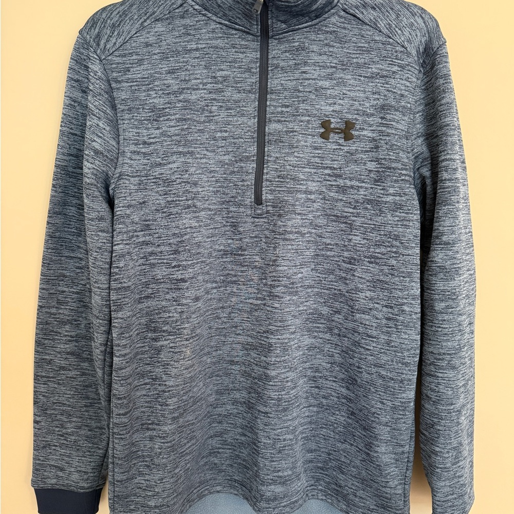 Under Armour Heathered Blue Quarter-Zip Pullover